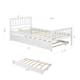Platform Bed Fram w/ Pull-out Trundle & Wood Twin Size Bed Frame - Bed ...