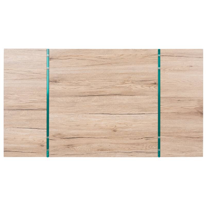 SAFAVIEH Pluma Glass Leg Rectangular Coffee Table - 43.3" W x 23.6" L x 15.7" H - 43Wx24Dx16H