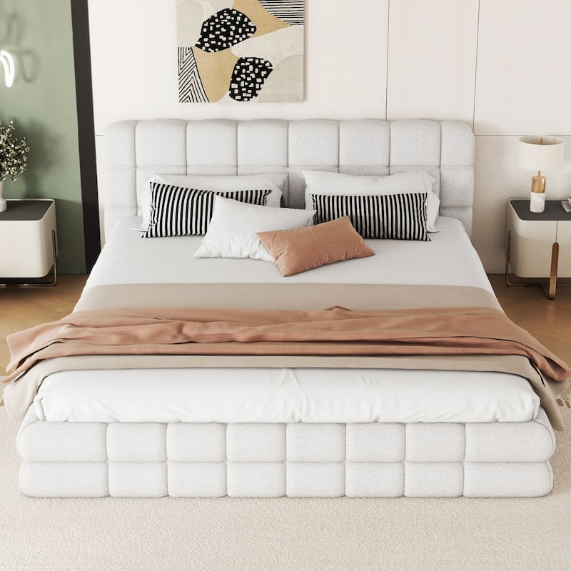 Velvet Upholstered Platform Bed