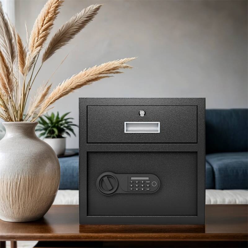 1.69Cubic Feet Steel Security Safe and Lock Box with Electronic Keypad