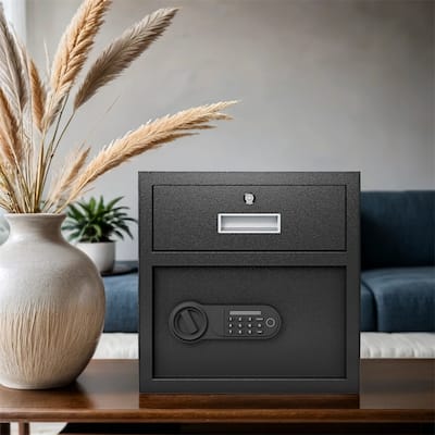 1.69Cubic Feet Steel Security Safe and Lock Box with Electronic Keypad