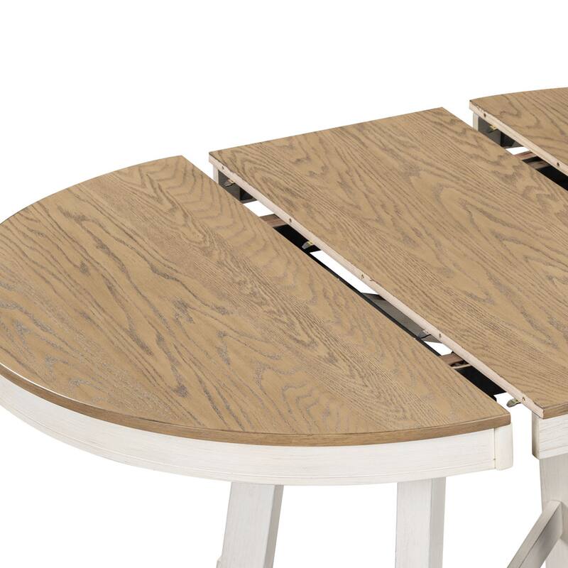 Vintage Stylish Extendable Dining Table with a Removable Leaf
