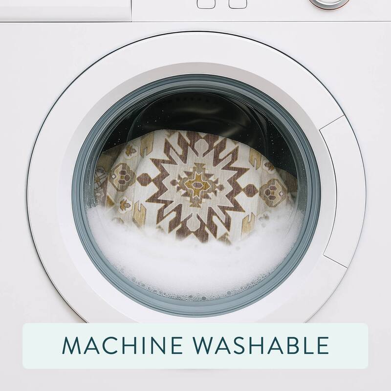 Machine Washable Indoor/ Outdoor Traditional Aspen Chantille Rug