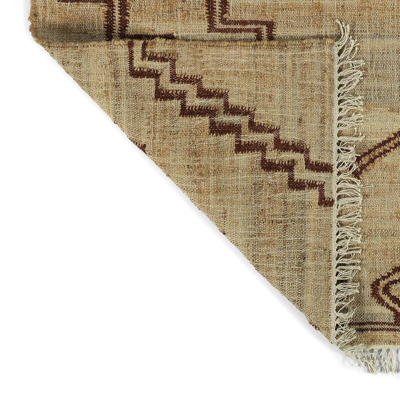 Natural Jute Black Hand-Made Indoor Area Rug