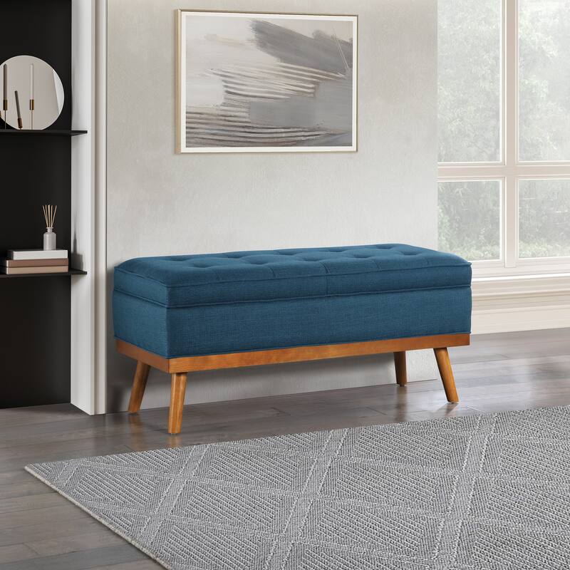 Carson Carrington Sastamala Mid-century Storage Bench