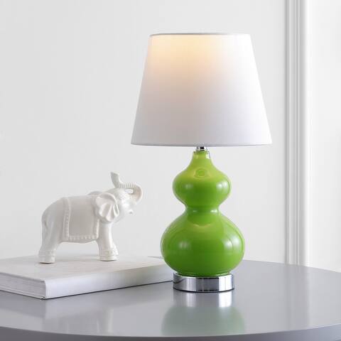 SAFAVIEH Kids Lighting 19-inch Eva Green Double Gourd Mini Table Lamp - 10"x10"x18.8"