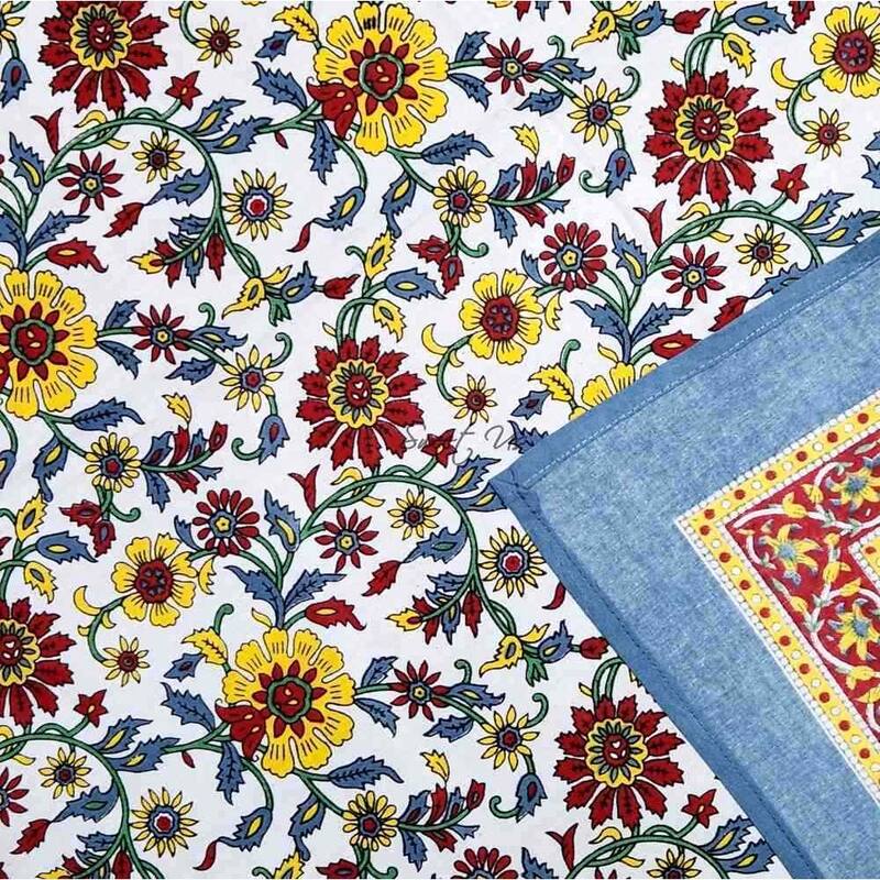 Cotton Floral Tablecloth for Rectangle Tables