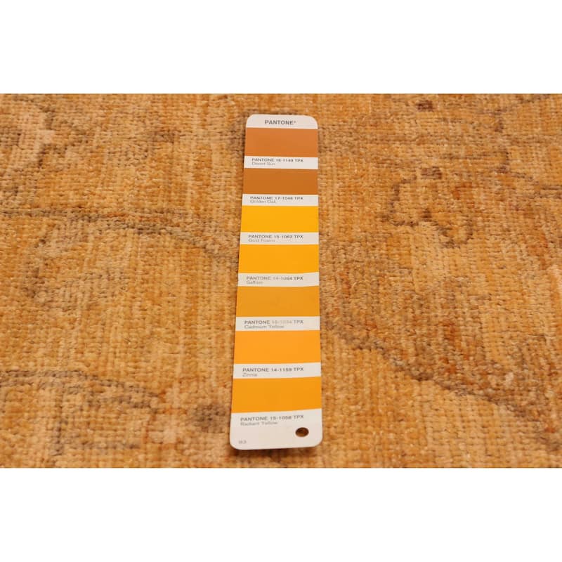 ECARPETGALLERY Hand-knotted Vibrance Light Orange Wool Rug - 5'8 x 9'2