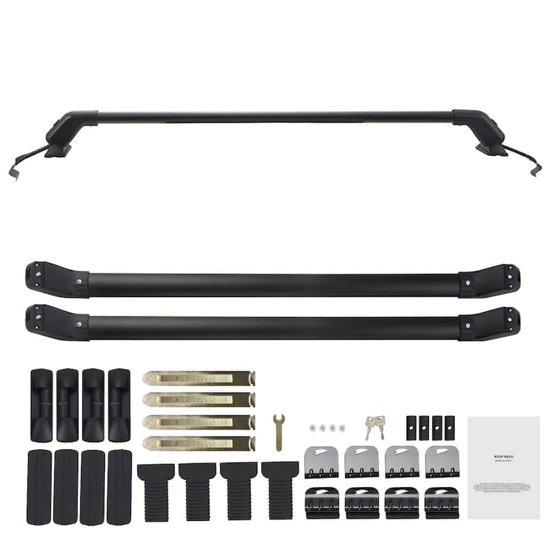 Universal Roof Rack Cross Bars, Aluminum Roof Rack Crossbars, for SUVs, Sedans, and Vans - Without Side Rail