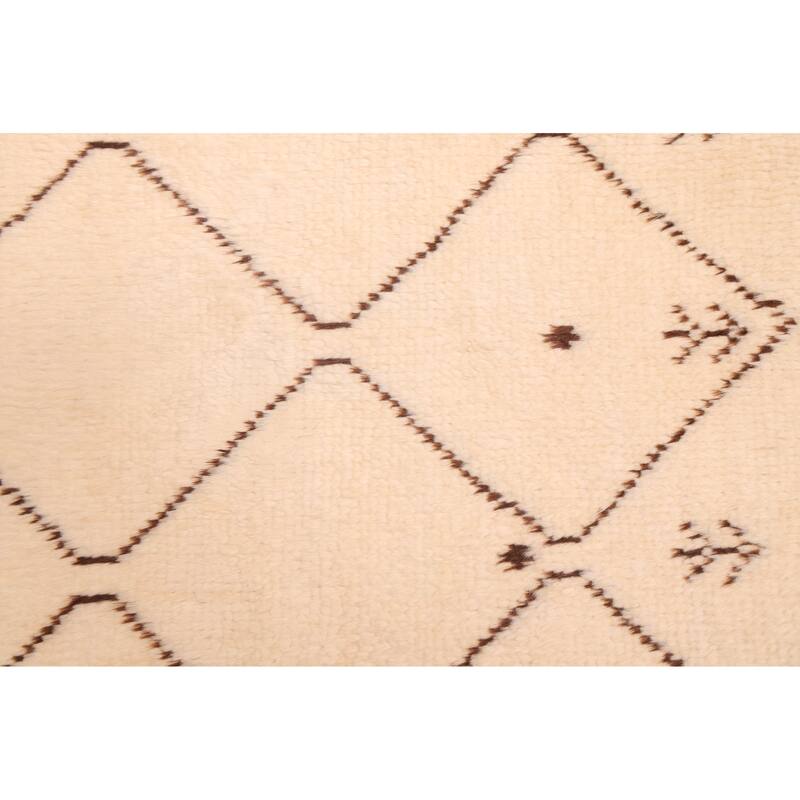 ECARPETGALLERY Hand-knotted Pak Finest Marrakesh Cream Wool Rug - 6'11 x 9'6