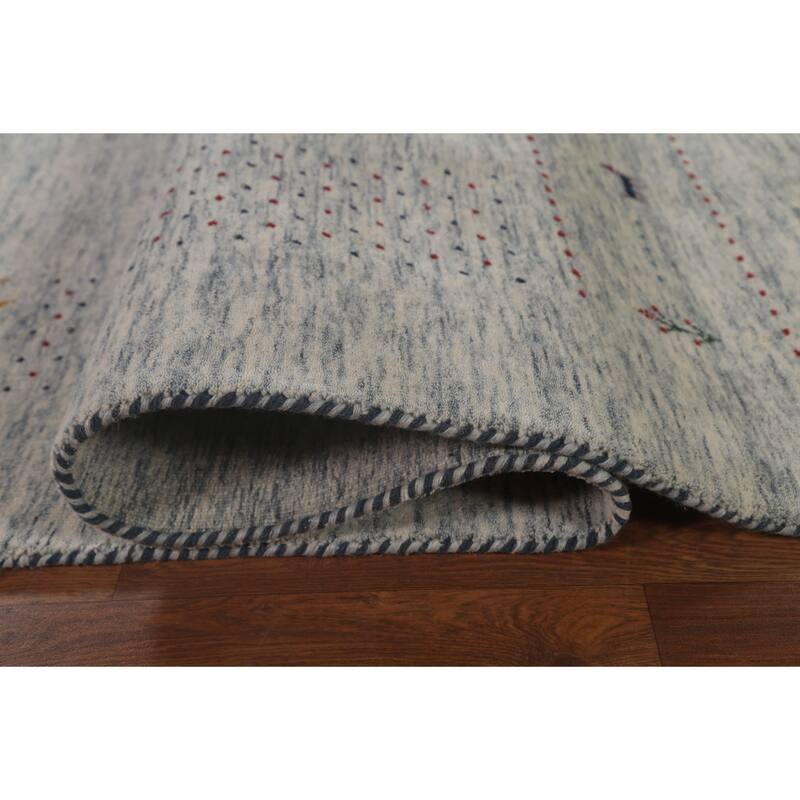 Gabbeh Oriental Area Rug Handmade Wool Carpet - 8'2"x 9'11"