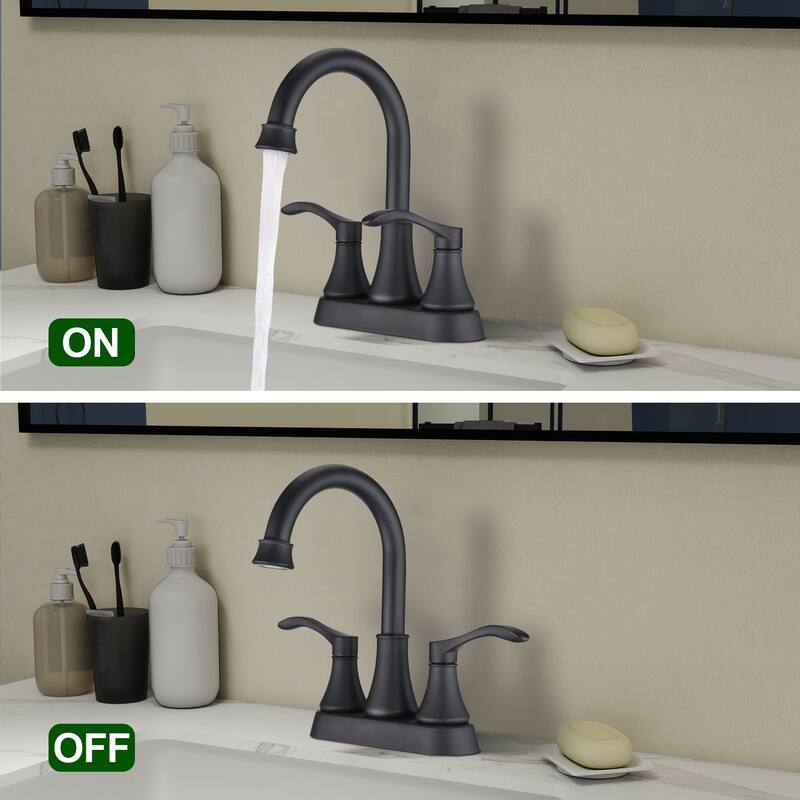 Topcraft Two Handle Bathroom Sink Faucet with Pop-Up Drainer