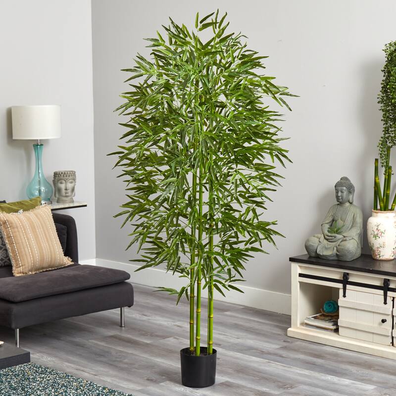 6' Artificial Bamboo Tree in Black Pot