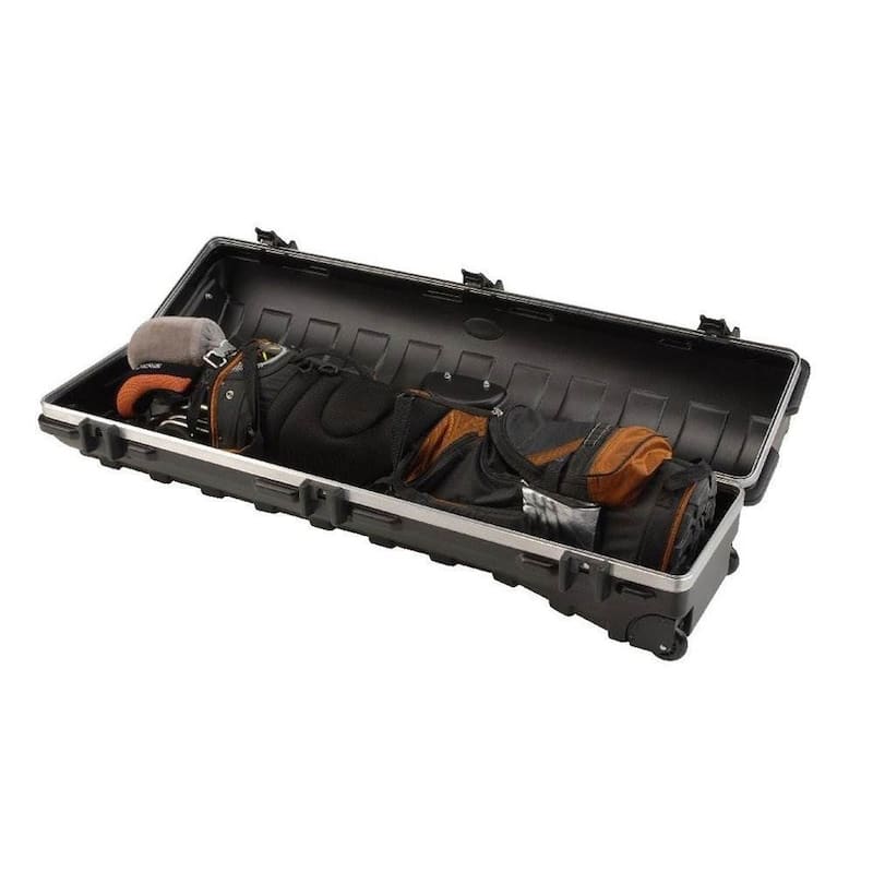 SKB Cases Deluxe ATA Hard Plastic Storage Wheeled Cart Golf Travel Case, 2 Pack - 18