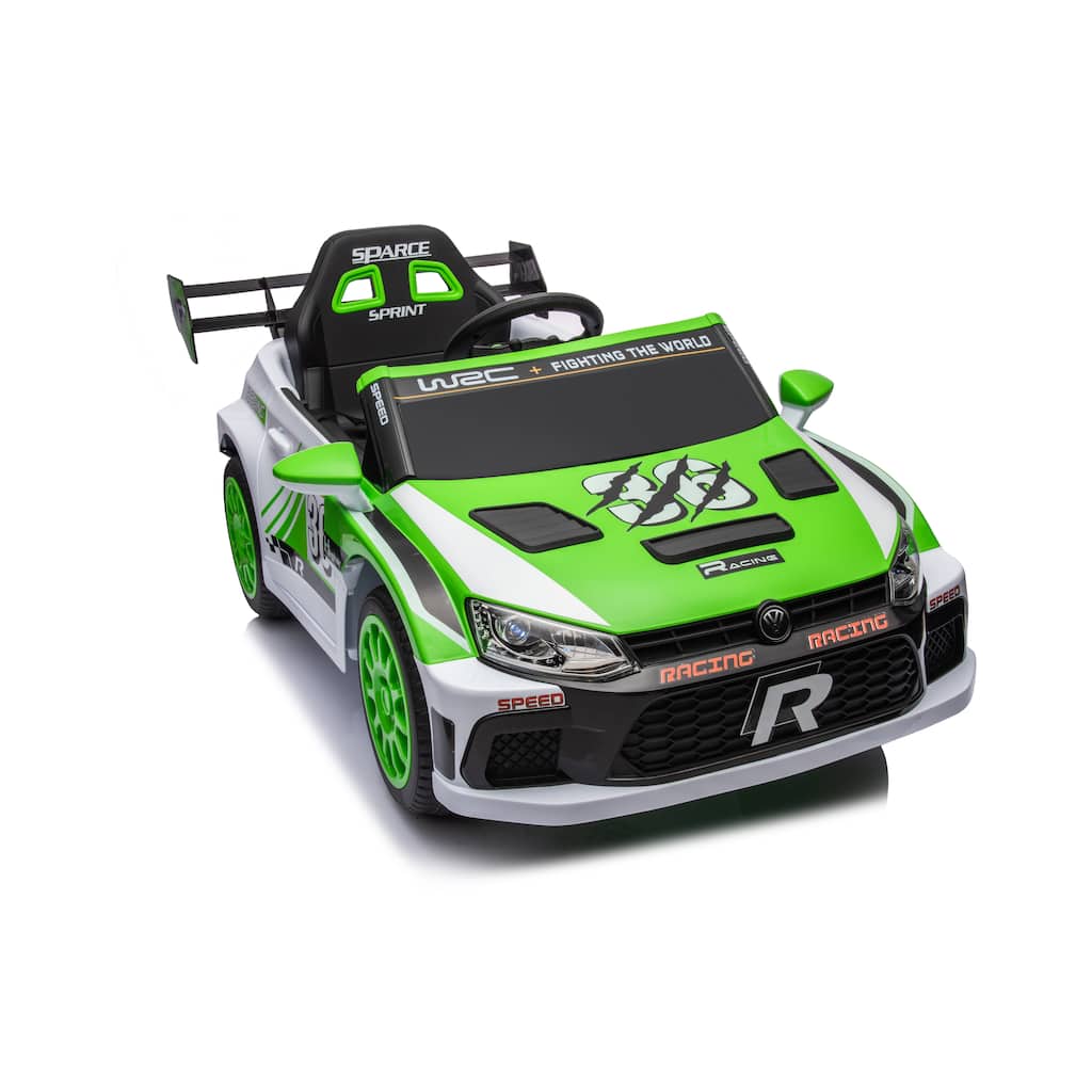 Electric Car for Kids with Seat Belts, Battery Powered Electric Car with Battery Display, Racing Car Toy with Bluetooth