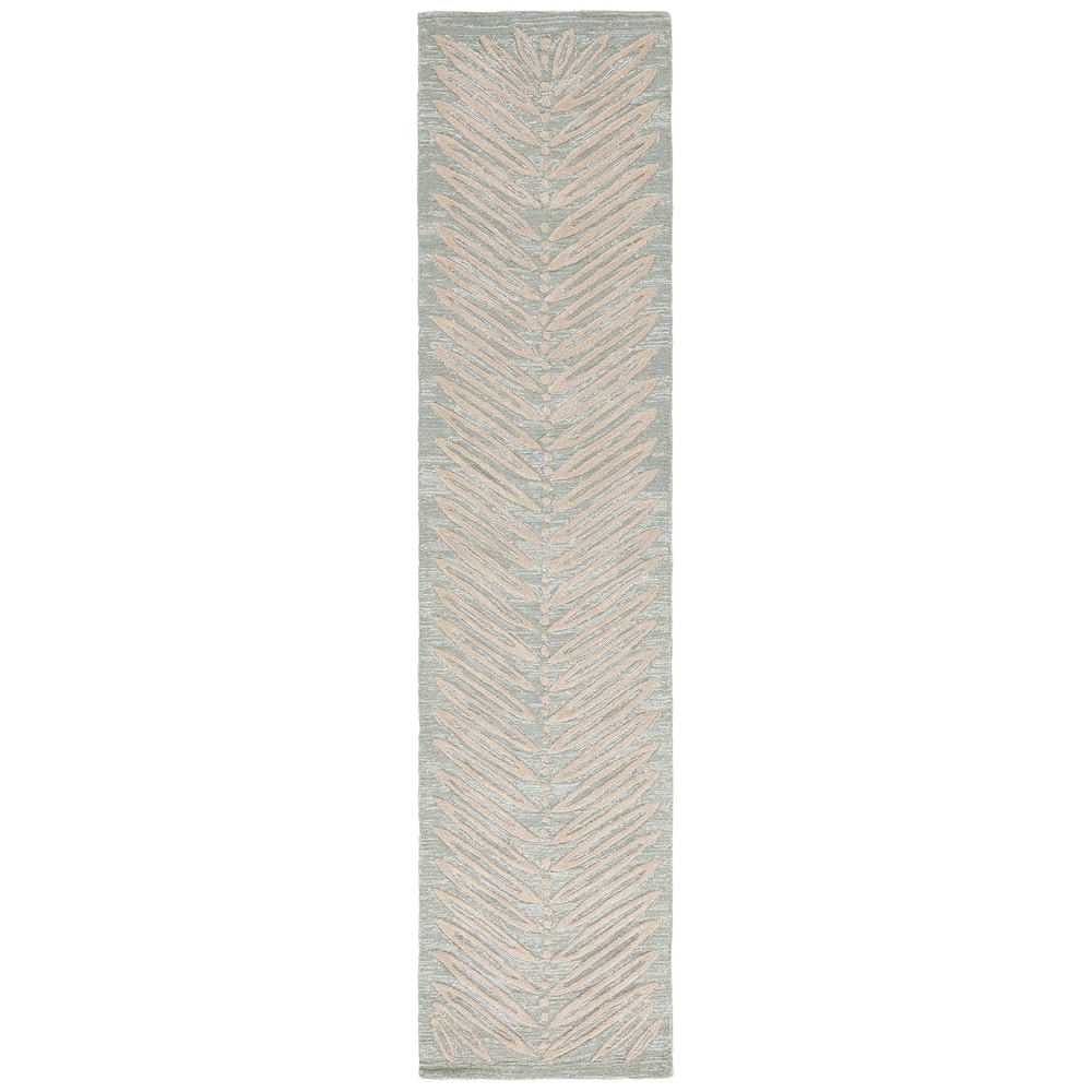 Martha Stewart by SAFAVIEH Chevron Leaves Wool/ Viscose Rug