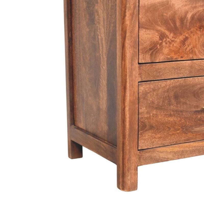 Artisan Furniture Solid Wood Arc-Line 3 Drawer Chest Brown