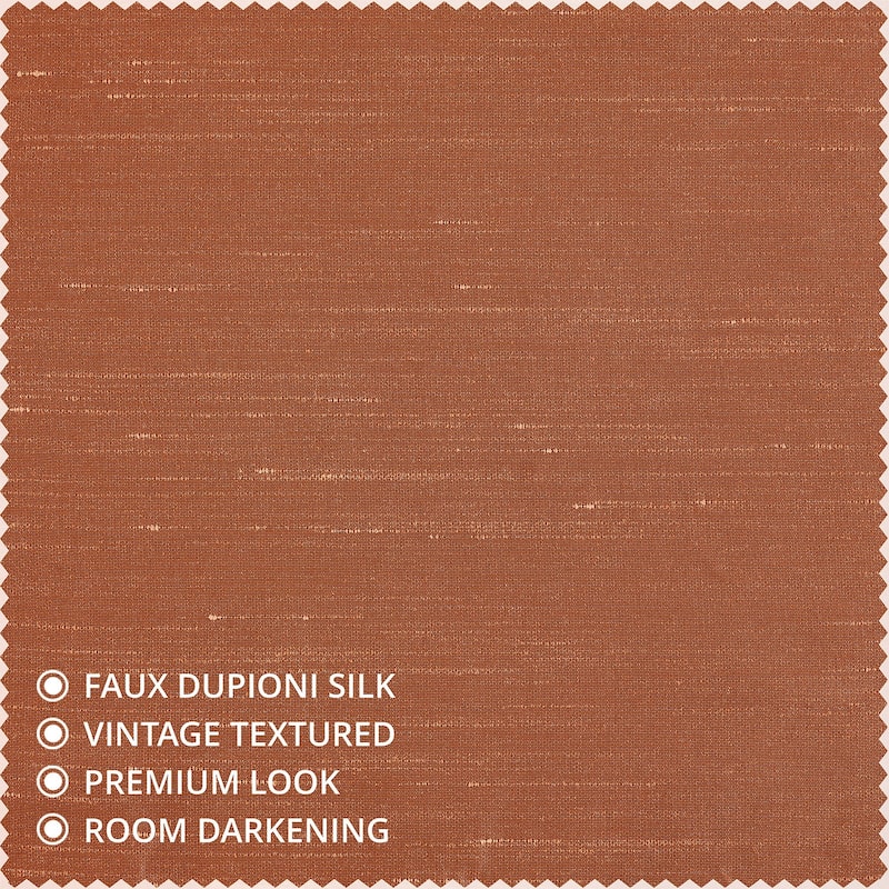 Exclusive Fabrics Vintage Textured Faux Dupioni Silk Room Darkening Curtains (1 Panel)