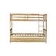 preview thumbnail 11 of 41, Twin Rubber Wood Bunk Bed with Trundle, Convertible into 2 Twin Size Beds, Twin Size Bunk Bed with Ladder and Safety Guardrails