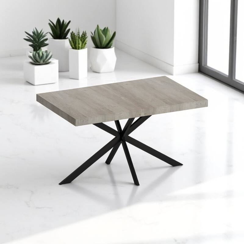5-Piece Extendable Rectangular Dining Table Set with Storage, High-Back Armless Upholstered Chairs, Metal Frame Kitchen Set