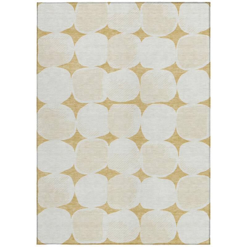 HomeRoots Abstract Transitional Rectangle Outdoor Rug
