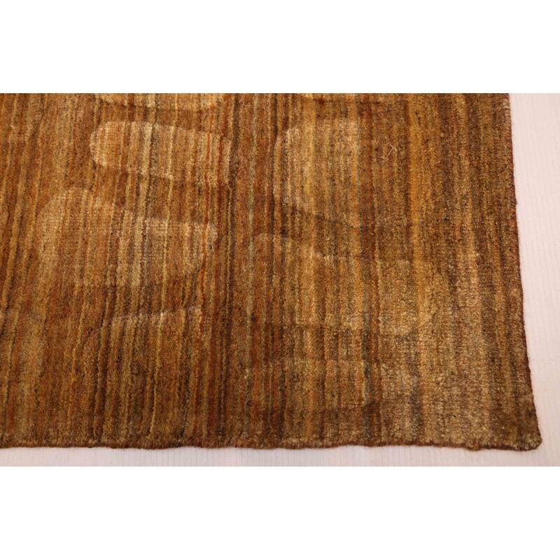ECARPETGALLERY Hand Loomed Loreto Light Brown Wool Rug - 5'5 x 7'6