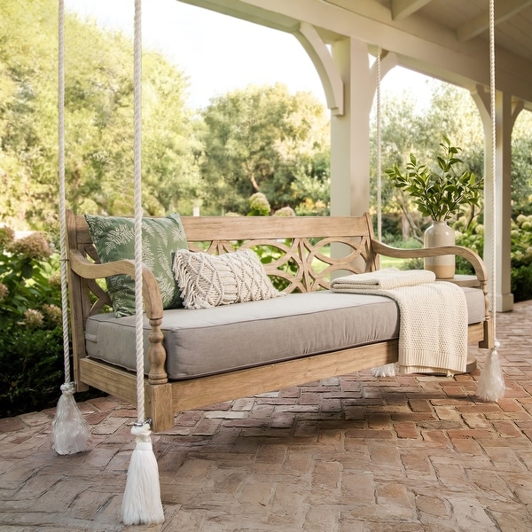 Cambridge Casual Renley Wood Outdoor Porch Swing Daybed with