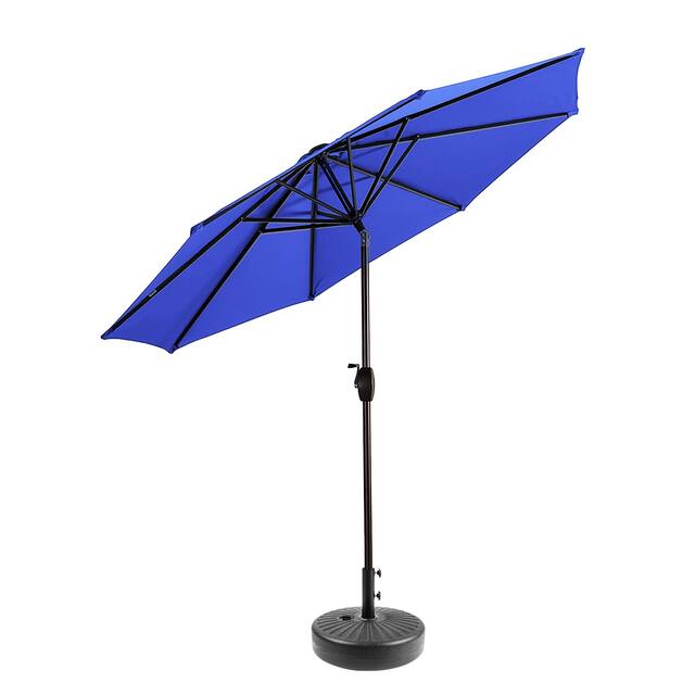 Holme 9-foot Patio Umbrella and Base Stand - Royal Blue