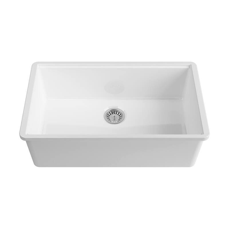 Sinksation Fireclay 27" L x 18" W Undermount Kitchen Sink - 27