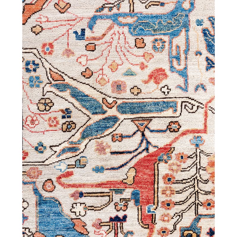 Serapi One-of-a-Kind Hand-Knotted Area Rug - Ivory - 7' 11" x 9' 10"