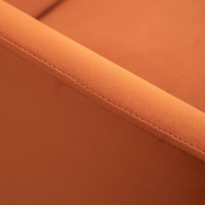 SEYNAR Mid Century Modern Velvet Accent Armrest 27-inch Tall Bar Stool Set of 2 with Metal Frame