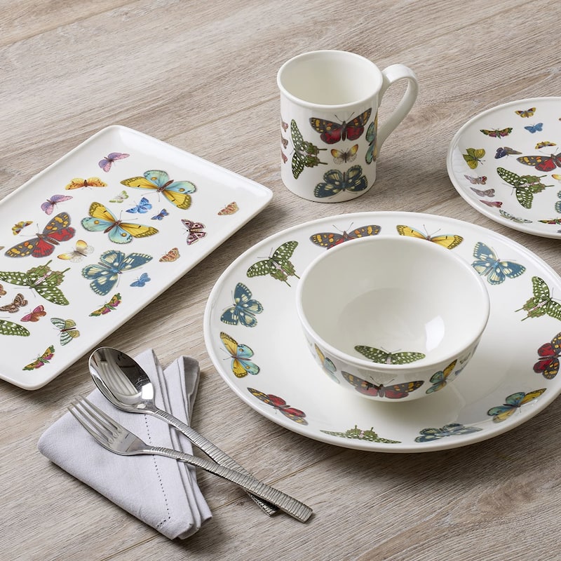 Portmeirion Botanic Garden Set of 4 Harmony AccentsCoupe Plates - 8.5" D