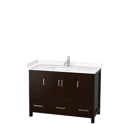 Wyndham Collection Sheffield 48" Single Bathroom Vanity, Carrara