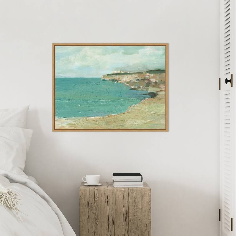 Amanti Art Sun Drenched Cliffs I by Ethan Harper Framed Canvas Wall Art Print - Sylvie Maple