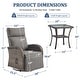 preview thumbnail 77 of 82, Pocassy Reclining Patio Chair with Adjustable Backrest