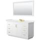 Option White / White Quartz Top / Brushed Gold Hardware