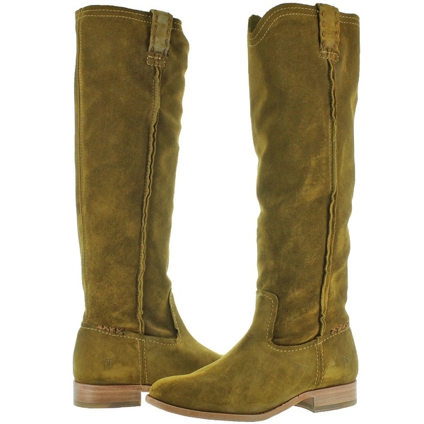 FRYE Women/'s Wood Cara Tall Suede Slouch Boot 9 NEW