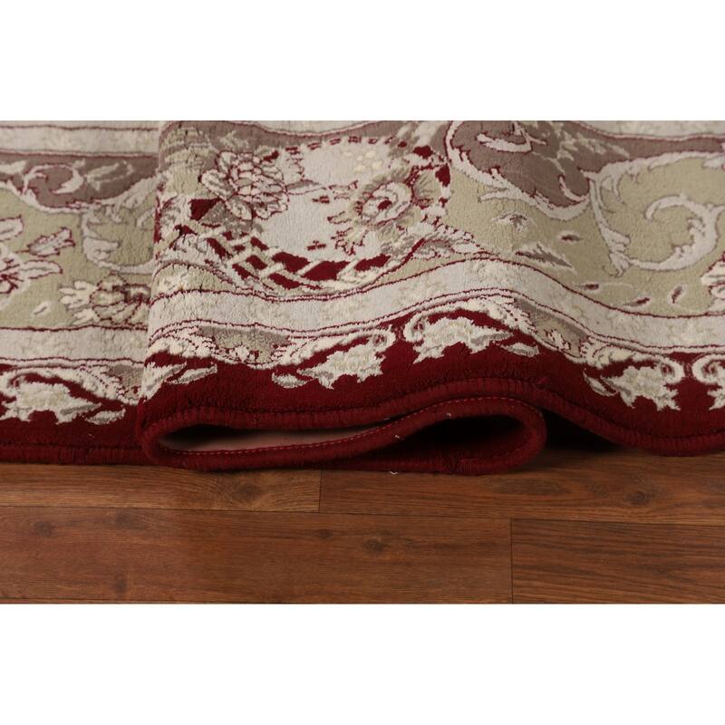 Victorian Style Tabriz Turkish Area Rug Medallion Machine Made Carpet - 9'9" x 13'5"