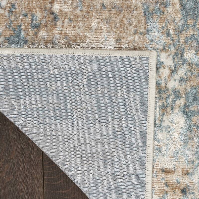 Jozar Power Loomed Distressed Abstract Modern Non Skid Stain Resistant Area Rug By HomeRoots - 118' X '94' X '0.39