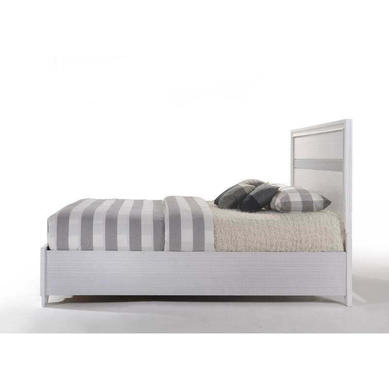 Queen Size Wood Storage Bed with Drawer and Box Spring Required