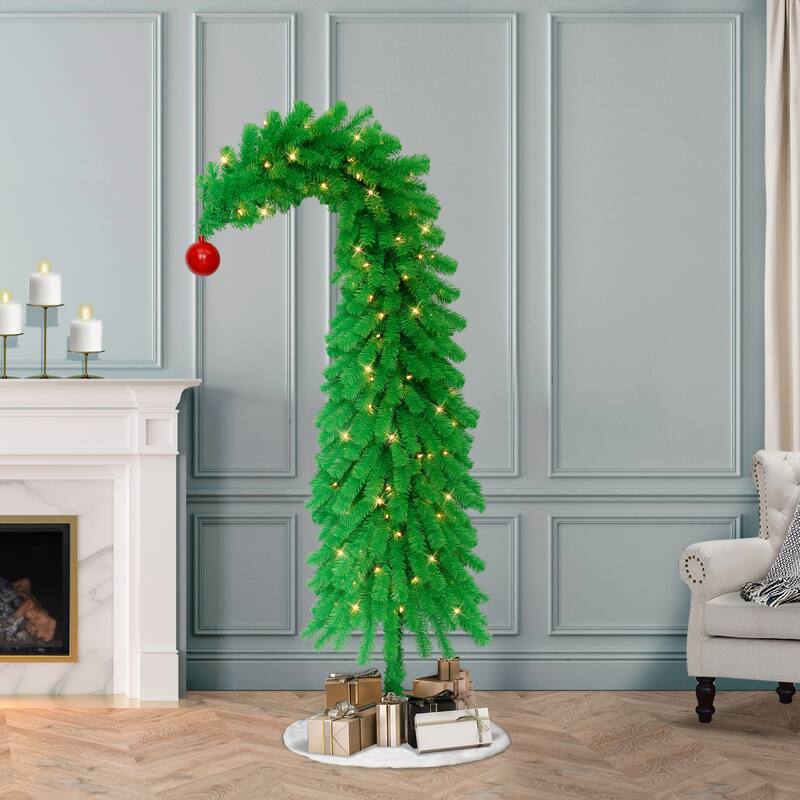 Puleo International 6' Pre-Lit Whimsical Artificial Wrapped Christmas Tree