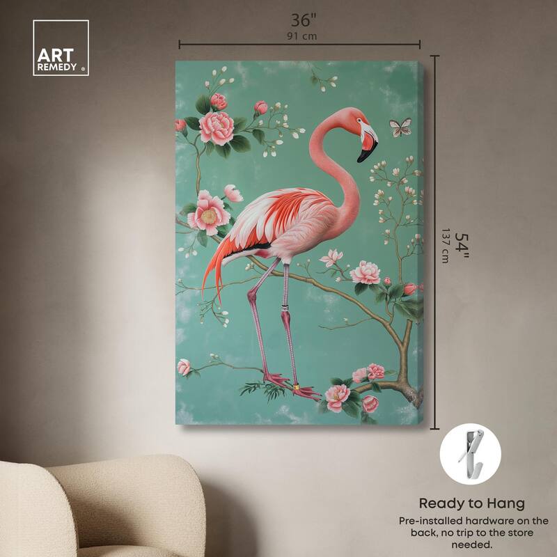 Flamingo's Fable Canvas by Art Remedy, Gallery Wrapped