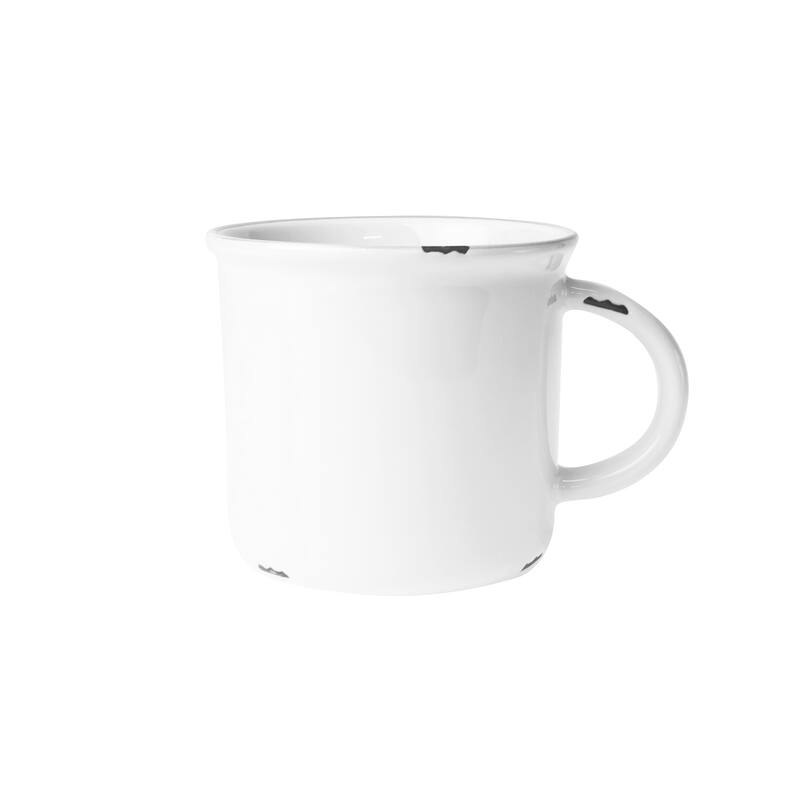 Tinware Mugs- Set of 4 - White