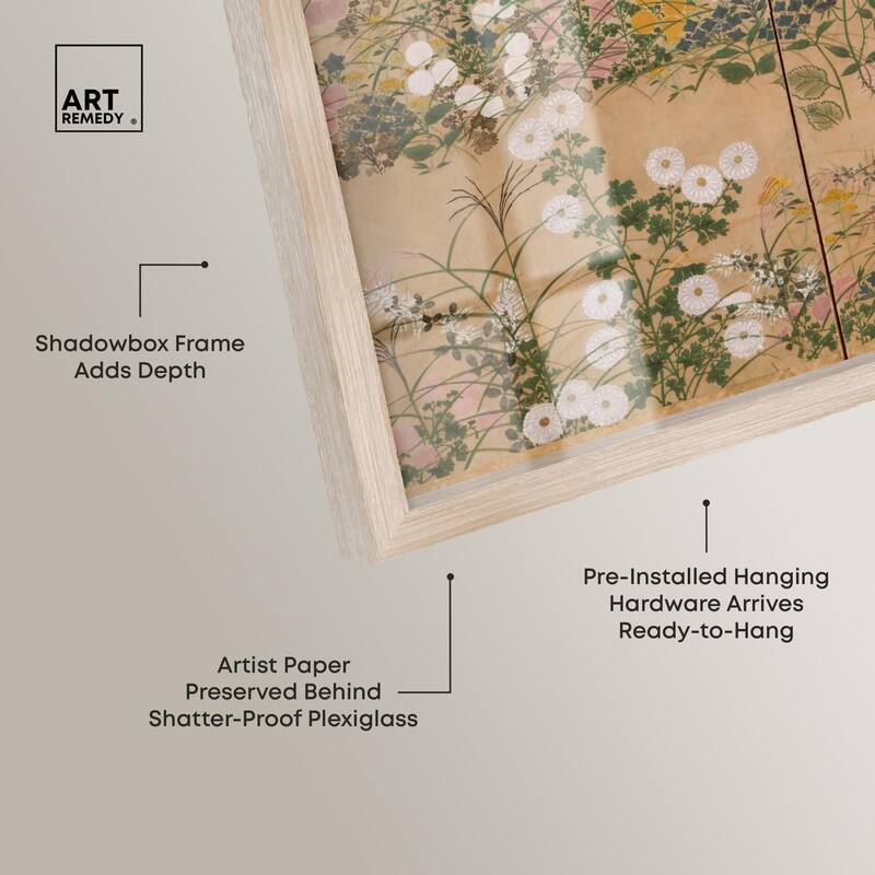 Flowering Plants in Autumn Shadowbox by Art Remedy
