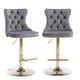 preview thumbnail 125 of 125, Velvet Upholstered Nailheads Tufted Swivel Bar Stools (Set of 6)