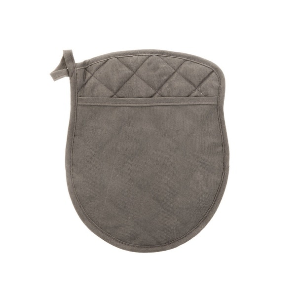 slide 1 of 1, Quilted Pot Holder With Pocket (Gray) - Set of 4