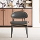 preview thumbnail 7 of 17, Modern Dining Chair 2 Piece Set Ergonomic Foam-Padded Chairs with Curved Backrest - 18.5"Wx18.5"Dx29.13"H