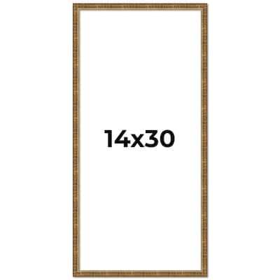14x30 Frame Gold Kingsley Distressed Solid Wood Picture Frame Width