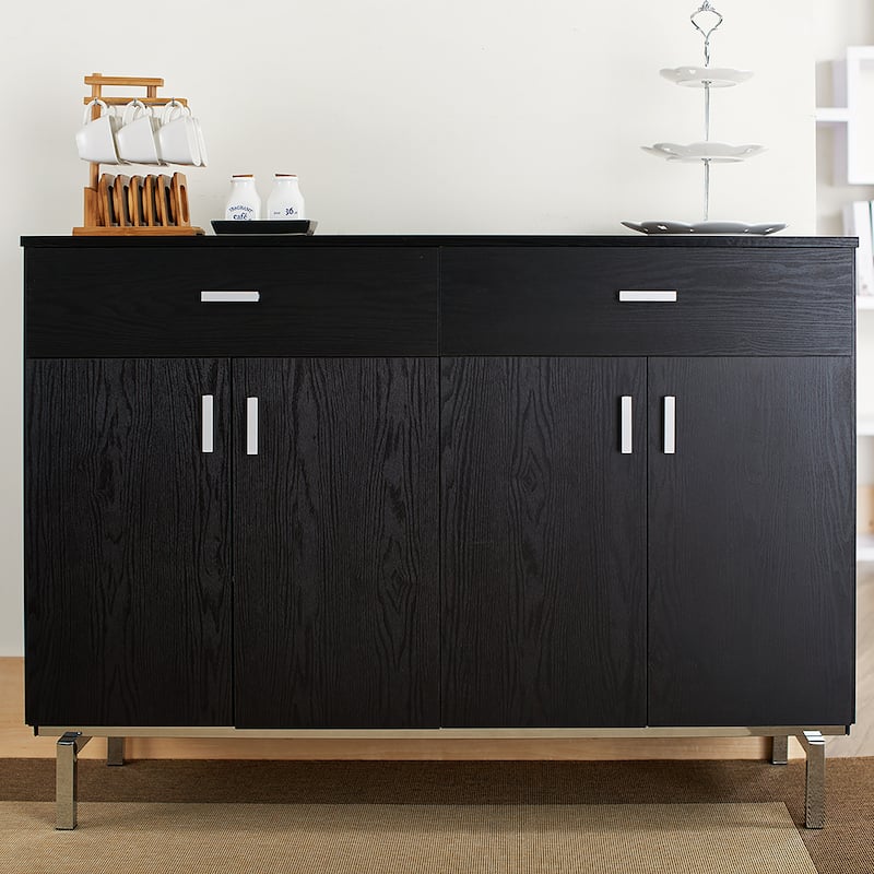 DH BASIC Modern Black 47" Sideboard Buffet by Denhour