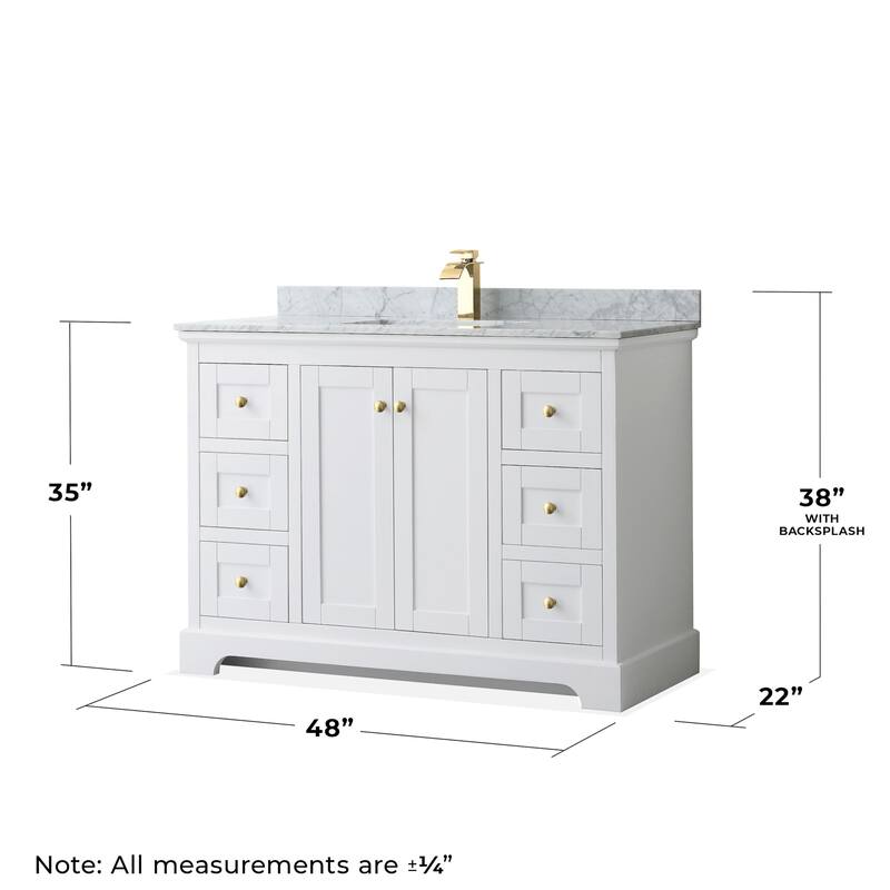 Wyndham Collection Avery 48" Free Standing Single Basin Vanity Set